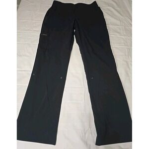 Columbia Hiking Pants Women's Size 10 Snap Up Leg Black Pockets Nylon
